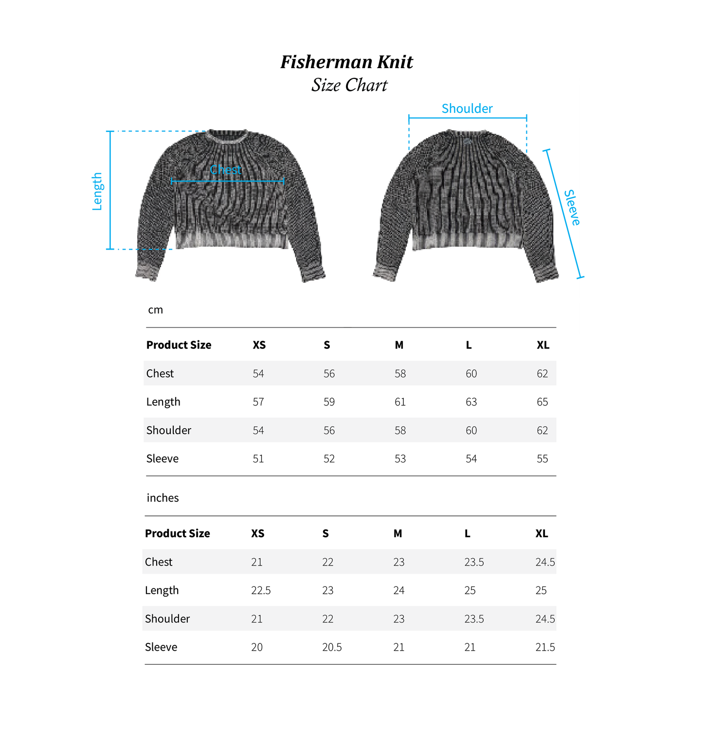 Dyed Fisherman Knit (premade)