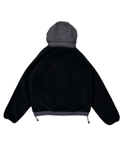 Curved Zip Fleece Jacket Midnight